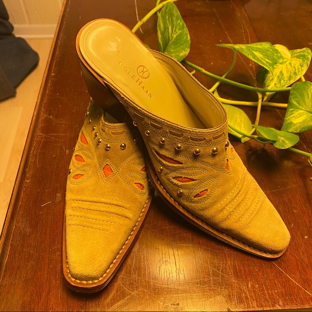 Cole Haan Western Slides Studded Cowboy Mules 7